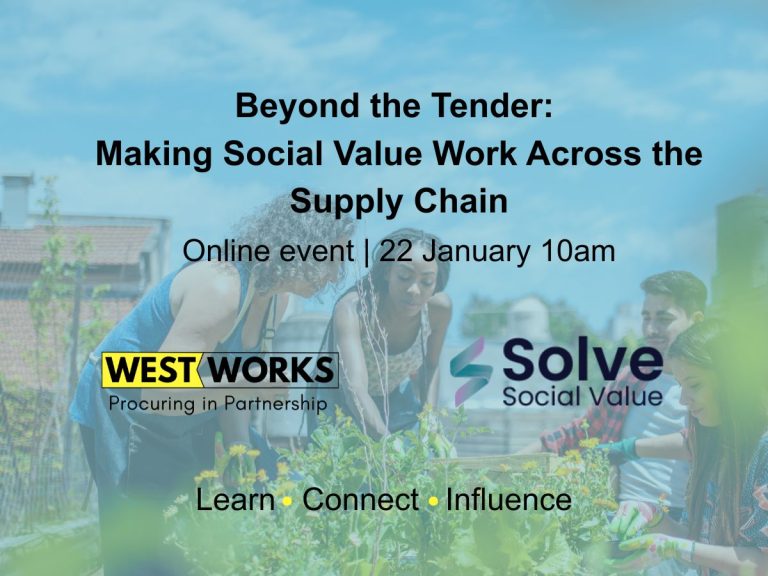 Join our social value webinar for the public sector - Westworks